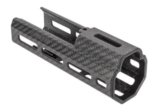 Lancer SIG MPX 6.5 inch Carbon Handguard features M-LOK compatible slots on the top, sides, bottom, and bottom-angle surfaces